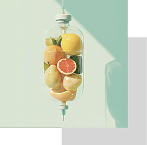 点滴の中いフルーツが入っている画像